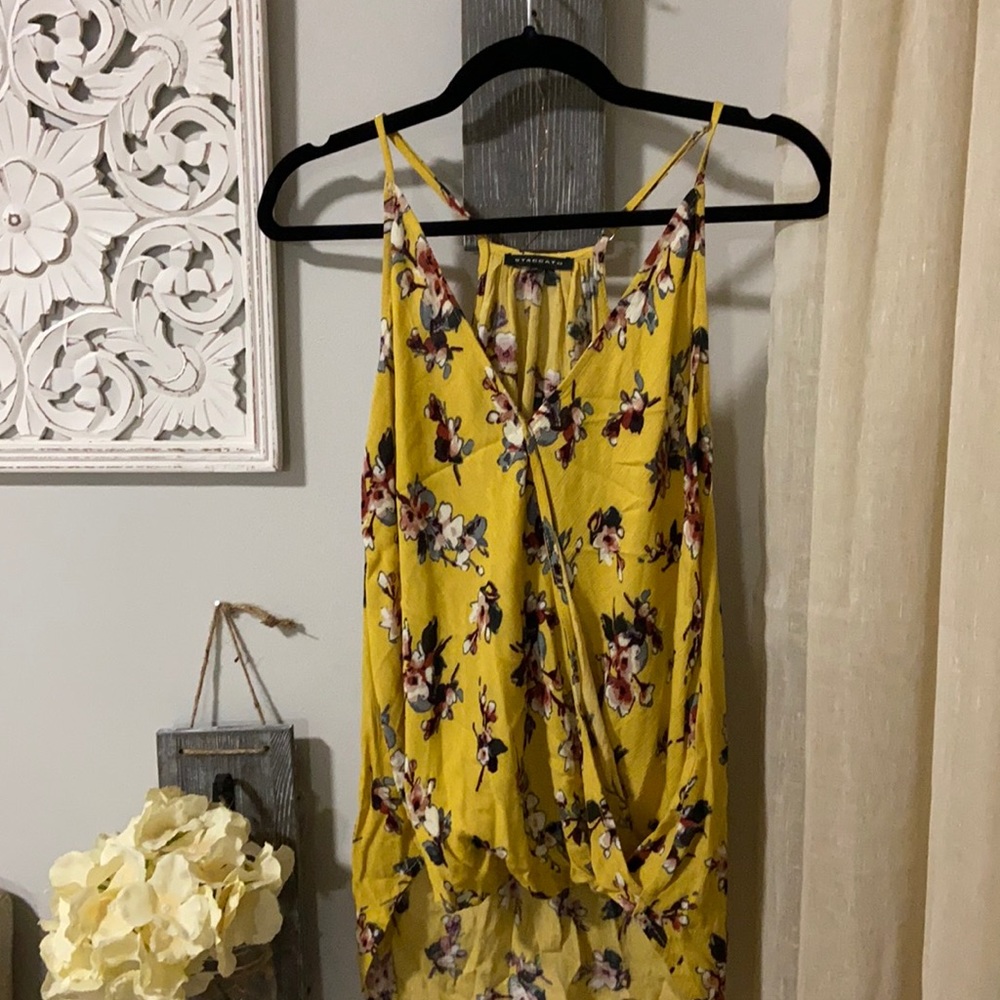 Floral Yellow Tank